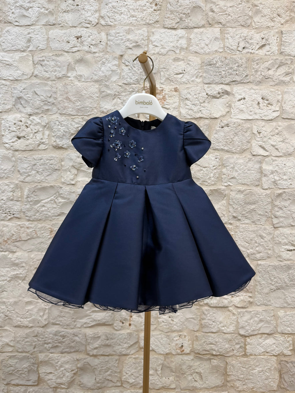 Vestina Bimba Bimbaló Blu con Gonna in Tulle - Elegante e Raffinata | VIA32