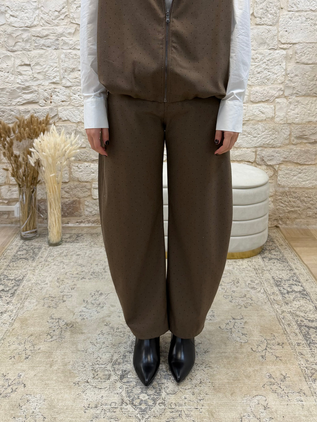 Pantaloni Baloon con Strass Kontatto Moro - Eleganti e Glamour | VIA32