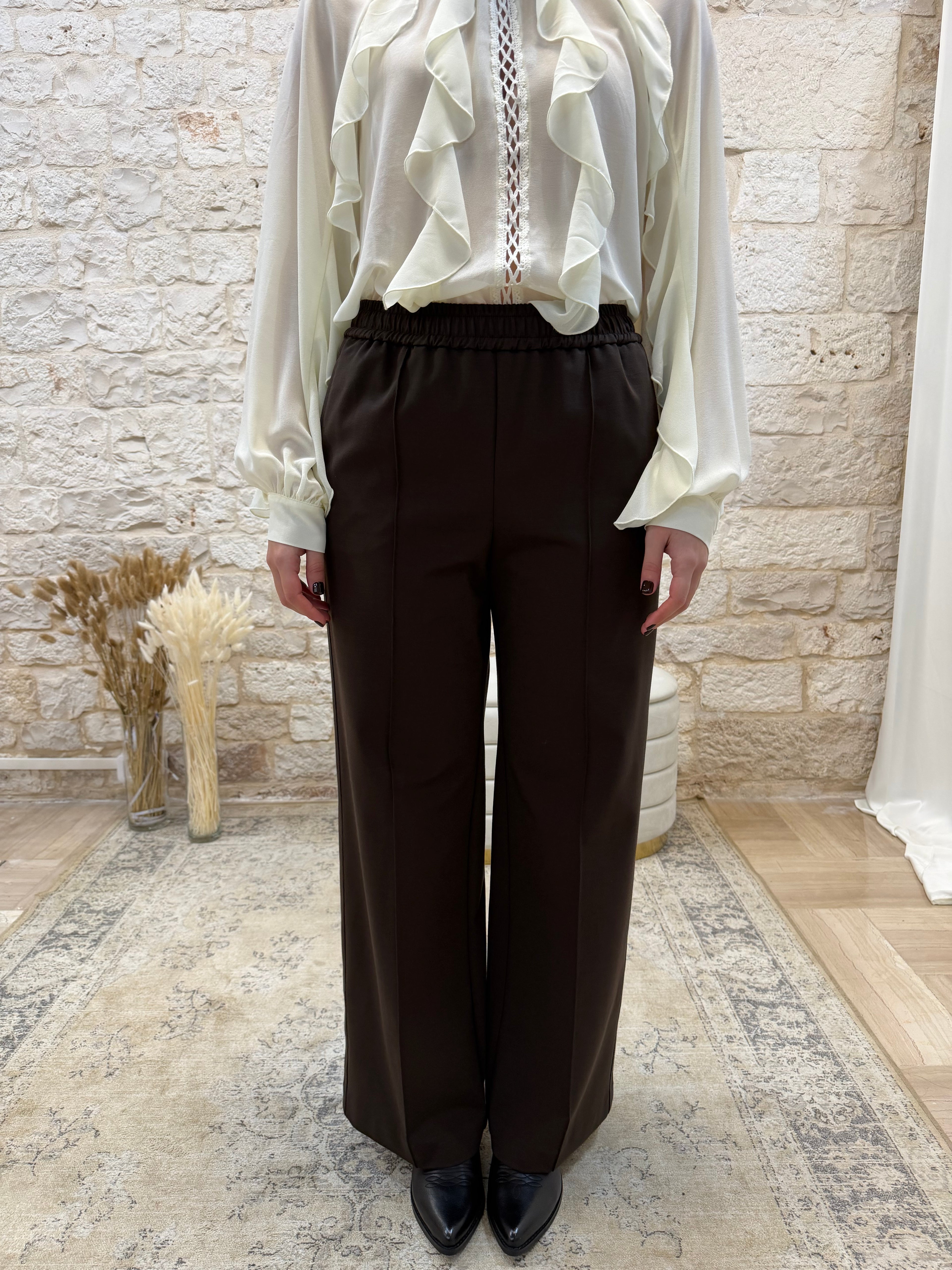 Pantalone Cioccolato a Gamba Dritta Kontatto - Punto Milano | VIA32