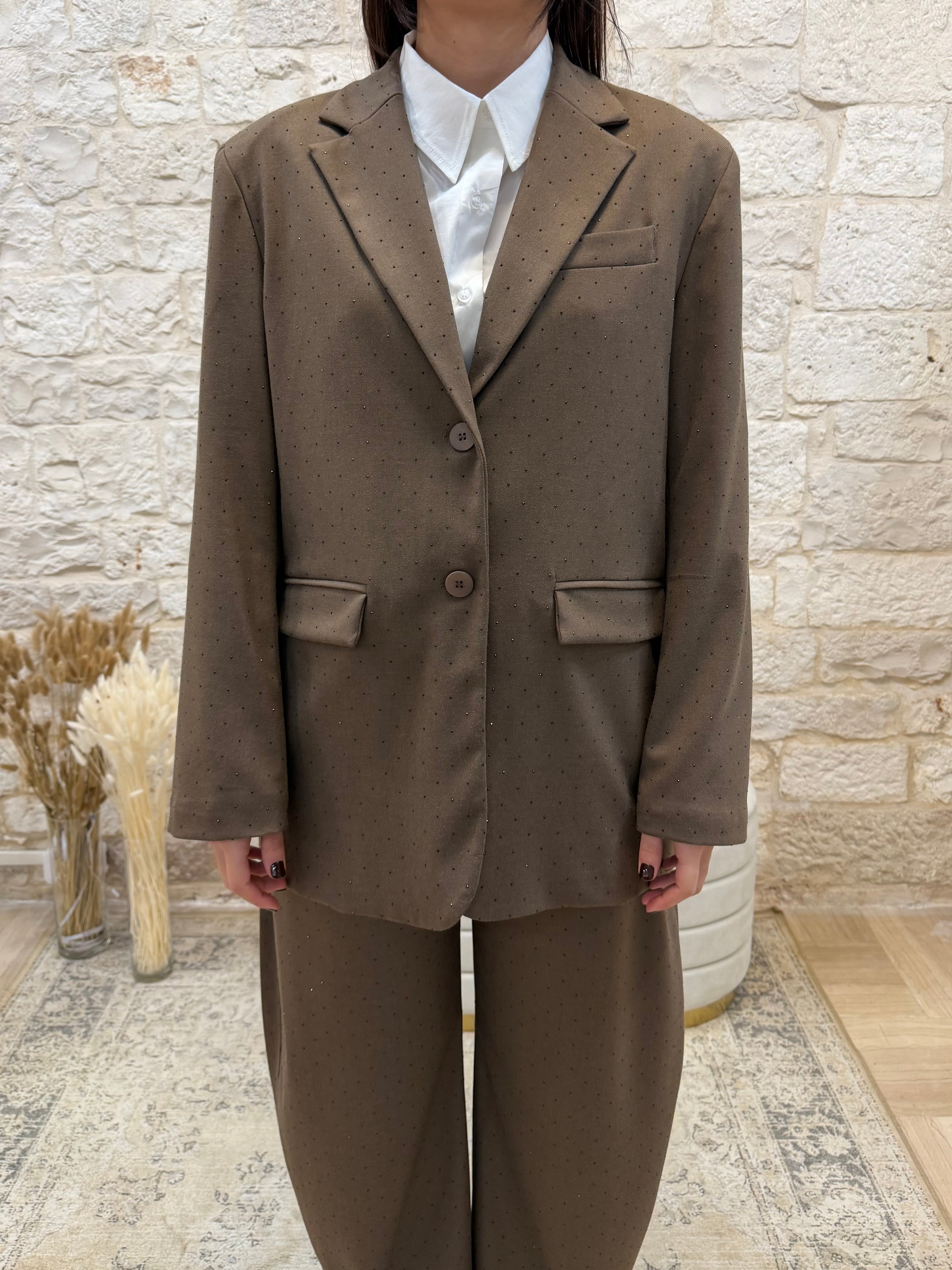 Giacca con Strass Kontatto Moro - Monopetto Elegante | VIA32