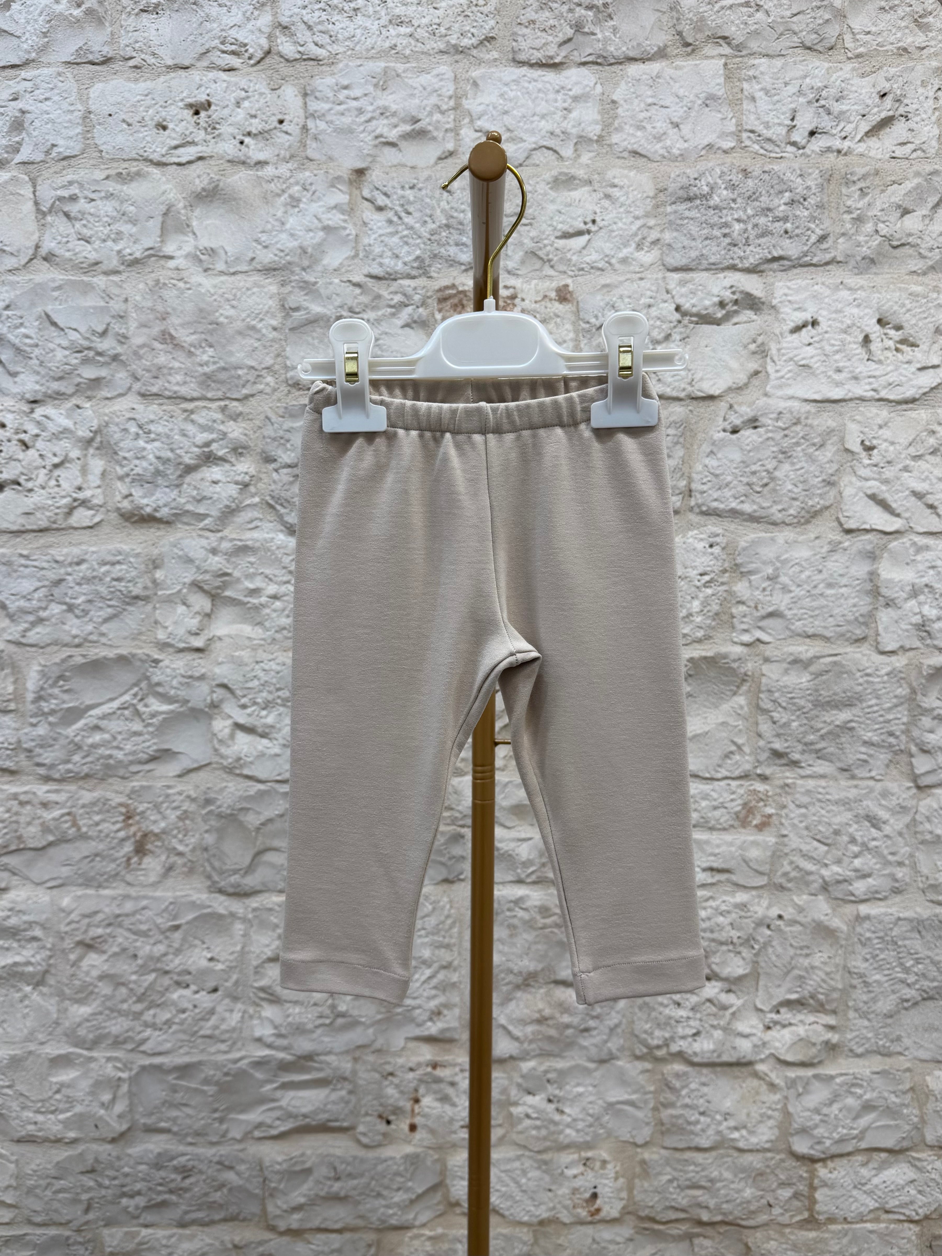 Completino Bimba Bimbaló Beige - Felpa con Cappuccio e Leggins | VIA32