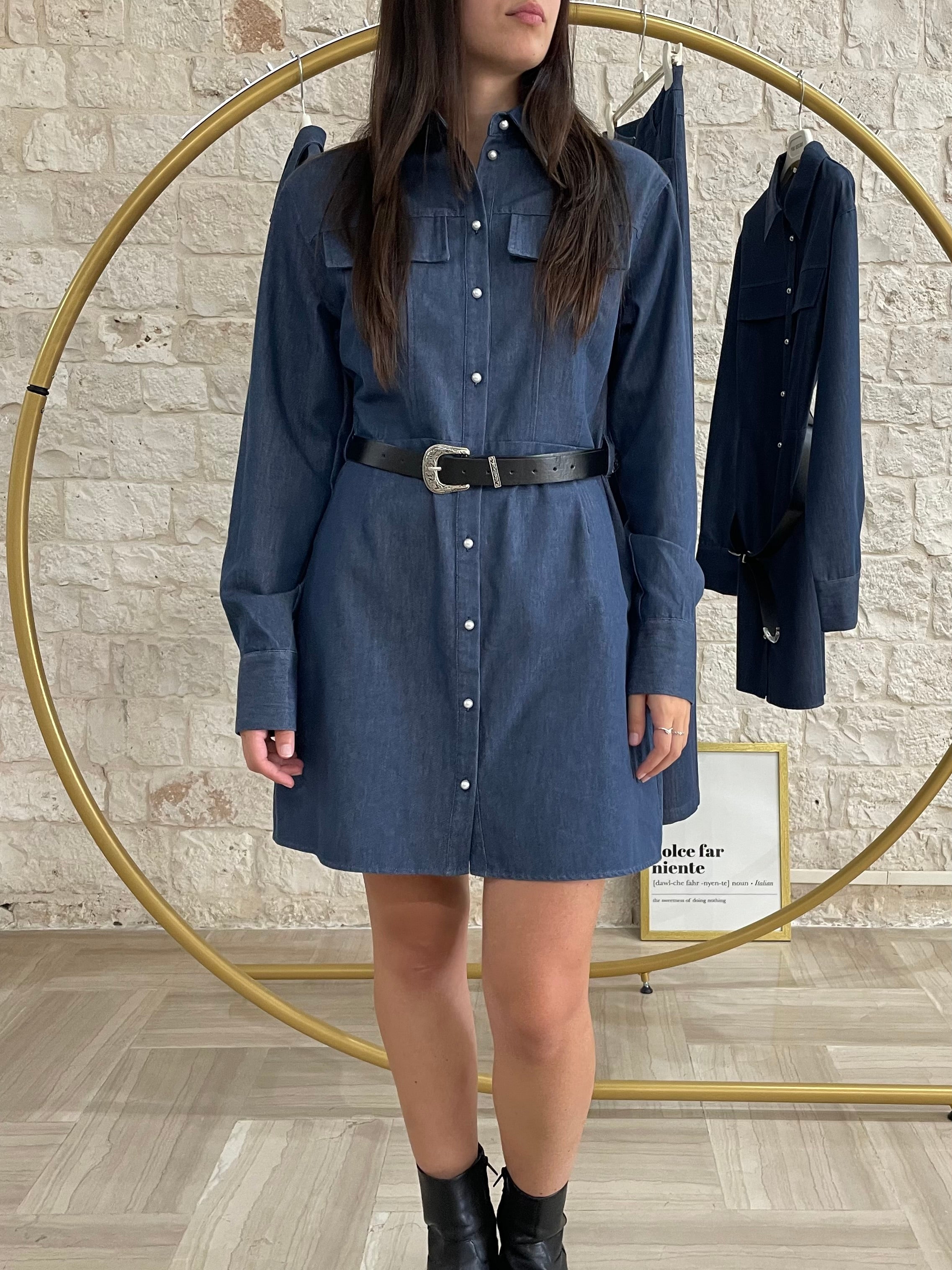 Abito Corto in Jeans Youdecide - Con Bottoni e Cintina | VIA32