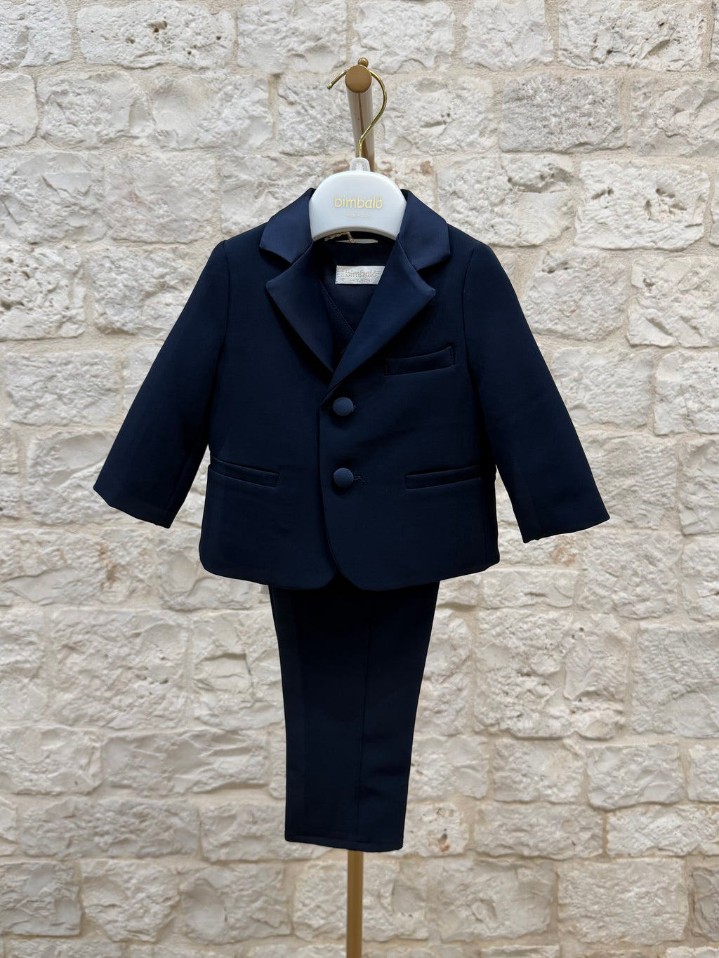 Completino Bimbo Bimbaló Blu Elegante - Giacca Gilet Camicia Pantalone | VIA32