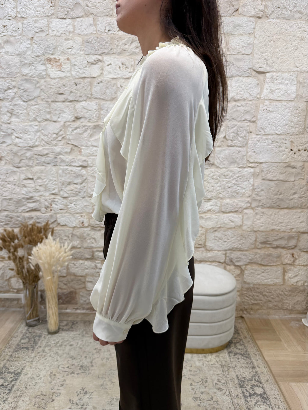 Camicia Burro con Rouches Youdecide - Ampia e Trasparente | VIA32