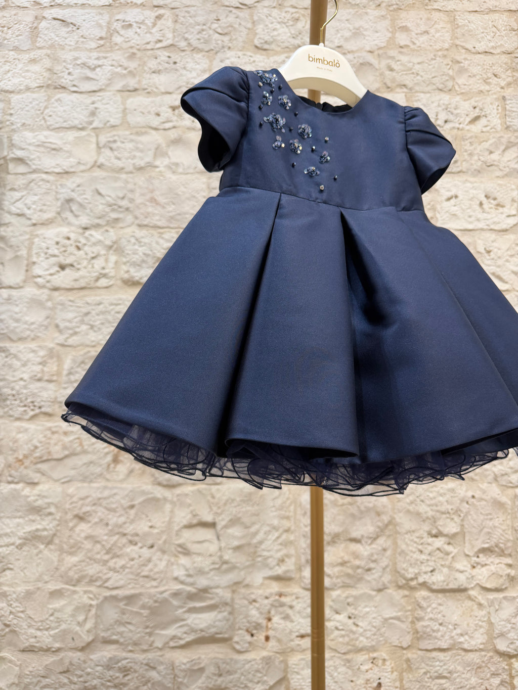 Vestina Bimba Bimbaló Blu con Gonna in Tulle - Elegante e Raffinata | VIA32