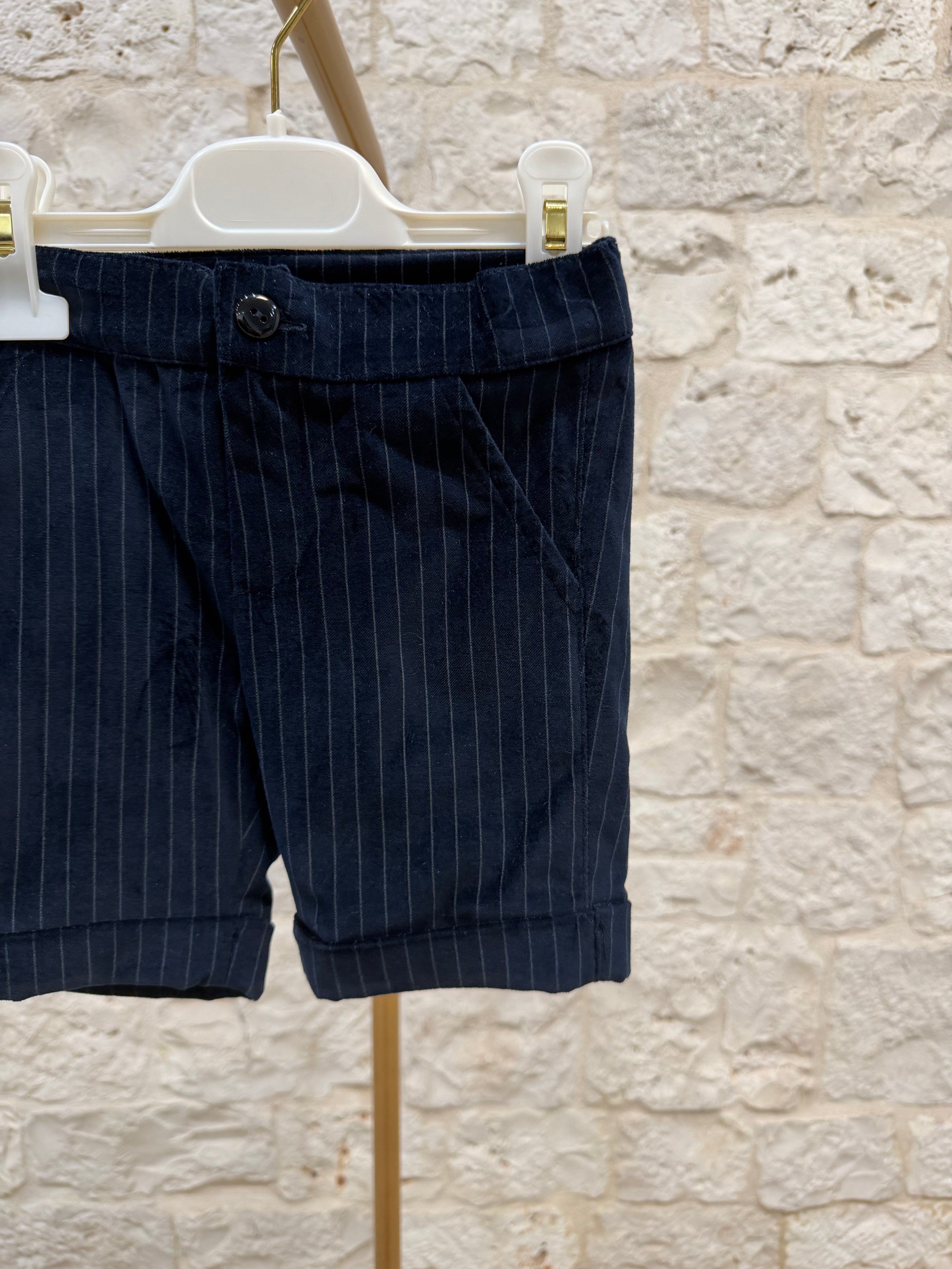 Completino Bimbo Bimbaló Beige e Blu - Cardigan Camicia Pantalone | VIA32