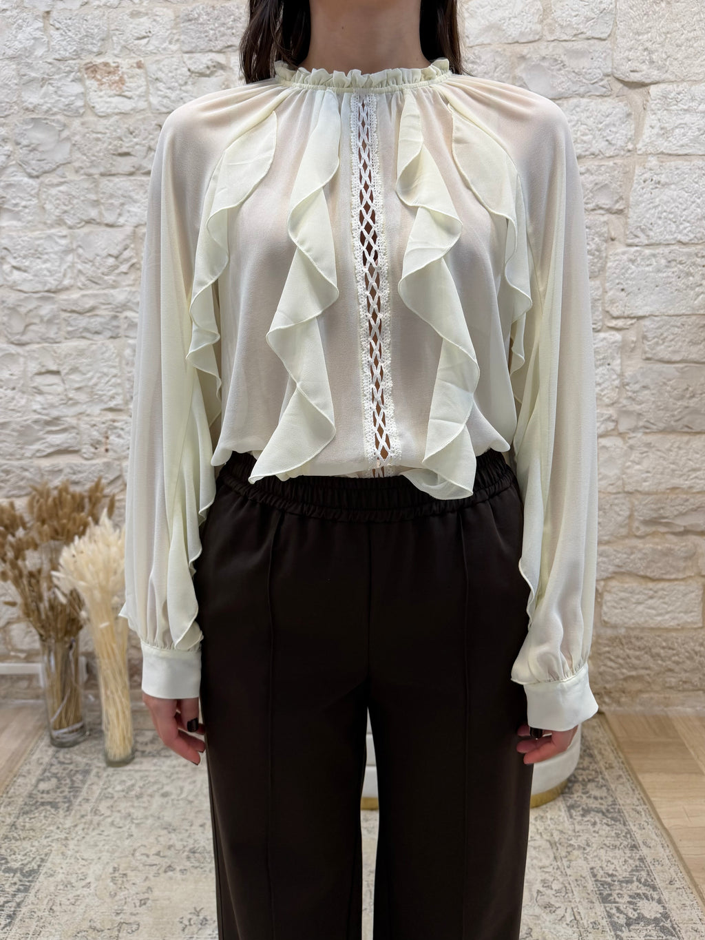 Camicia Burro con Rouches Youdecide - Ampia e Trasparente | VIA32