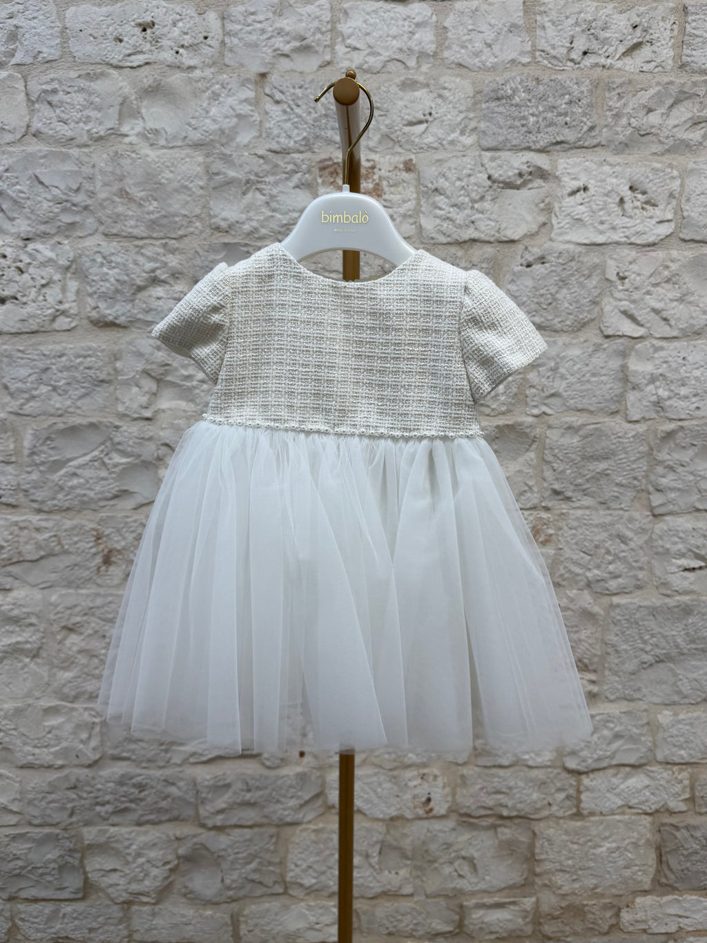 Vestina Bimba Bimbaló Panna con Tulle e Giacchino - Elegante | VIA32