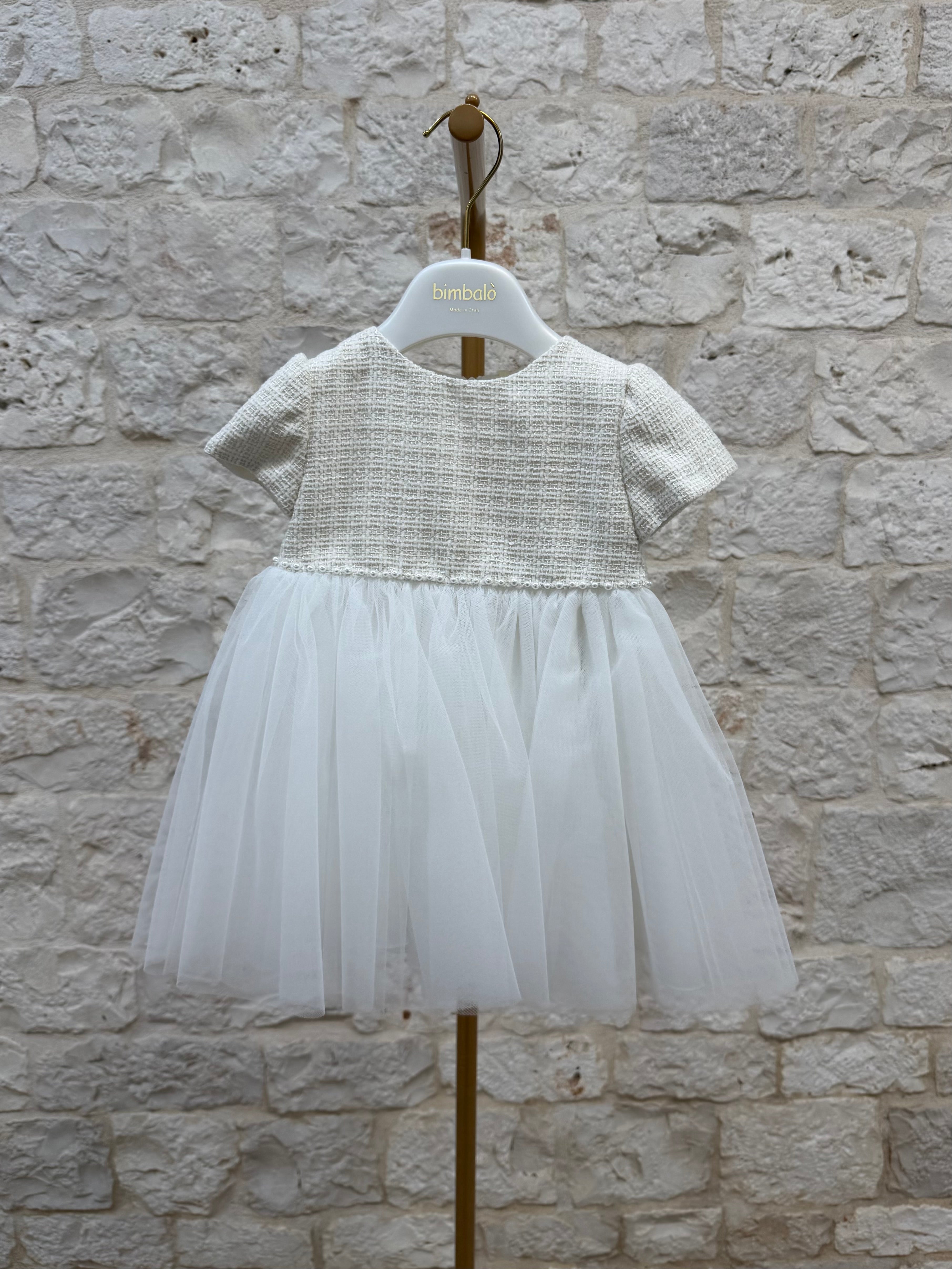 Vestina Bimba Bimbaló Panna con Tulle e Giacchino - Elegante | VIA32