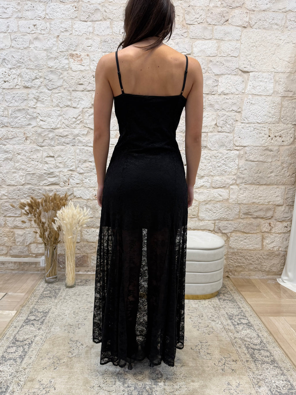 Vestito Nero Trasparente in Pizzo Youdecide - Con Sottanina | VIA32