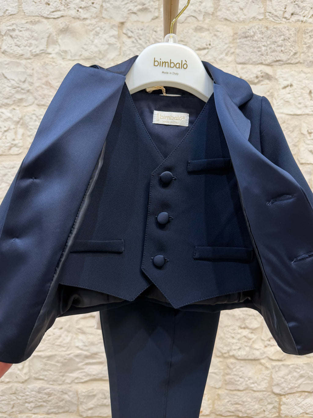 Completino Bimbo Bimbaló Blu Elegante - Giacca Gilet Camicia Pantalone | VIA32