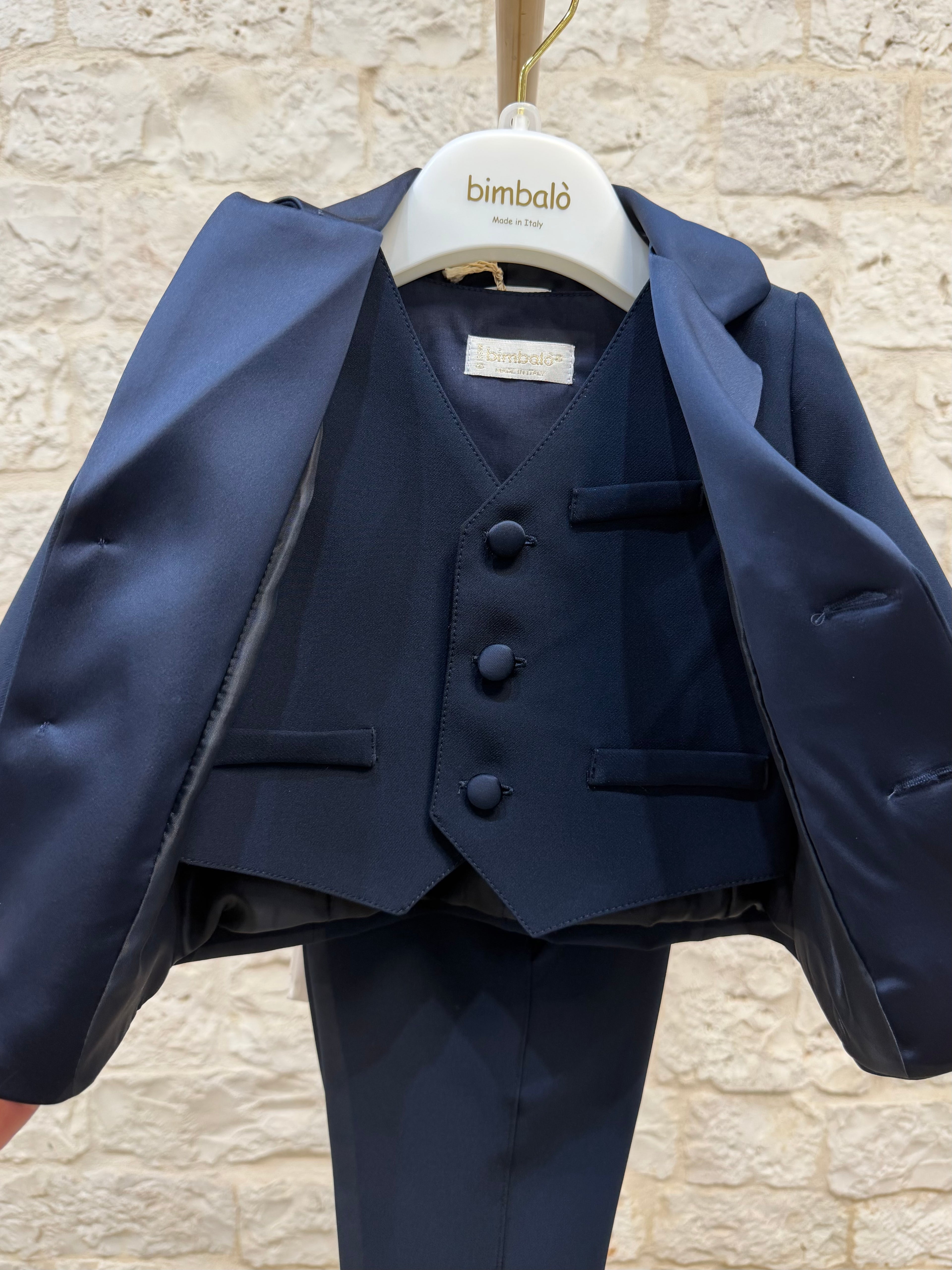 Completino Bimbo Bimbaló Blu Elegante - Giacca Gilet Camicia Pantalone | VIA32