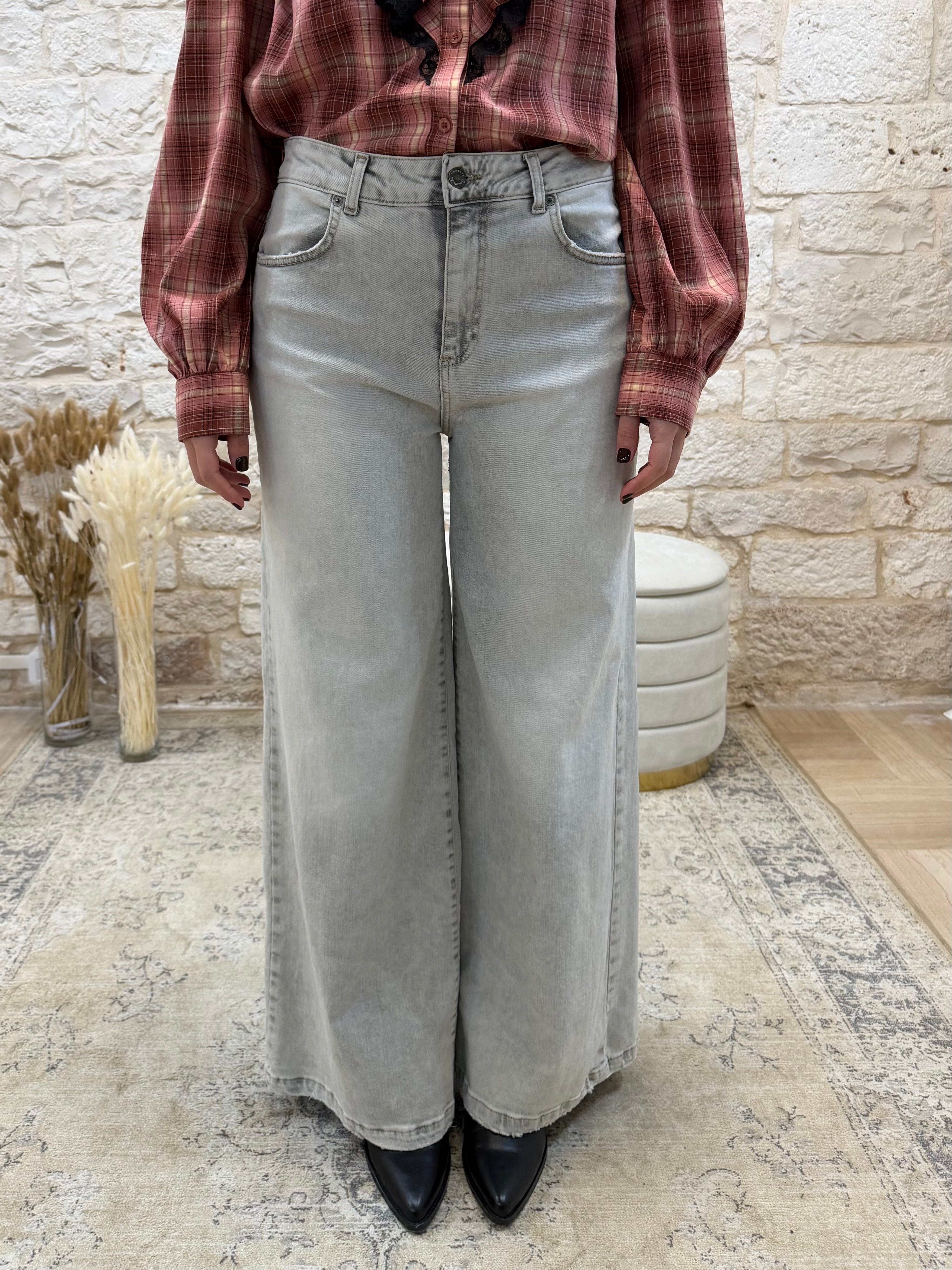 Jeans a Zampa Lavaggio Chiaro Souvenir - Gamba Dritta Vintage | VIA32